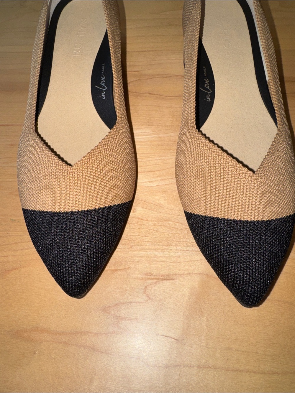 Women’s Rothy’s The High Point - Wren Captoe Heel in Tan size 8.5 NWOT - Picture 7 of 8
